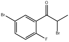 1-Propanone, 2-bromo-1-(5-bromo-2-fluorophenyl)- Structure