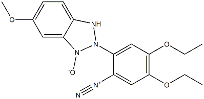 Benzenediazonium, 4,5-diethoxy-2-(6-methoxy-1-oxido-2H-benzotriazol-2-yl)- 구조식 이미지