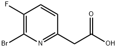 2-Pyridineacetic acid, 6-bromo-5-fluoro- Structure