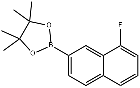 2-(8-fluoronaphthalen-2-yl)-4,4,5,5-tetramethyl-1,3,2-dioxaborolane Structure