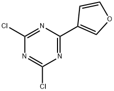 2,4-Dichloro-6-(3-furyl)-1,3,5-triazine 구조식 이미지