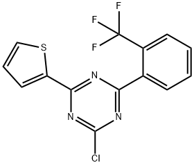 2-Chloro-4-(2-trifluoromethylphenyl)-6-(2-thienyl)-1,3,5-triazine 구조식 이미지