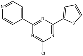 2-Chloro-4-(4-pyridyl)-6-(2-thienyl)-1,3,5-triazine Structure