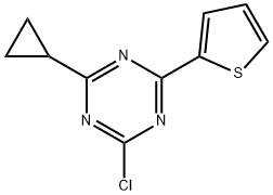 2-Chloro-4-(cyclopropyl)-6-(2-thienyl)-1,3,5-triazine 구조식 이미지