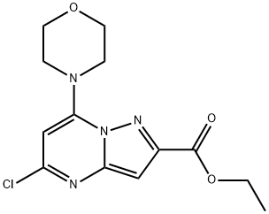 (5-chloro-2-ethoxycarbonyl-7-morpholin-4-yl)pyrazolo[1,5-a]pyrimidine Structure