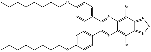 4,9-dibromo-6,7-bis(4-(octyloxy)phenyl)-[1,2,5]thiadiazolo[3,4-g]quinoxaline 구조식 이미지
