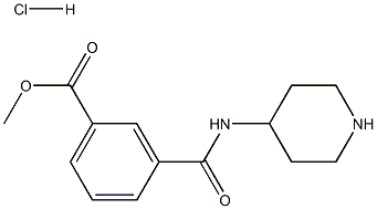 Methyl 3-(Piperidin-4-Ylcarbamoyl)Benzoate Hydrochloride Structure