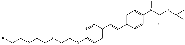 (E)-tert-butyl (4-(2-(6-(2-(2-(2-hydroxyethoxy)ethoxy)ethoxy)pyridin-3-yl)vinyl)phenyl)(methyl)carbamate Structure