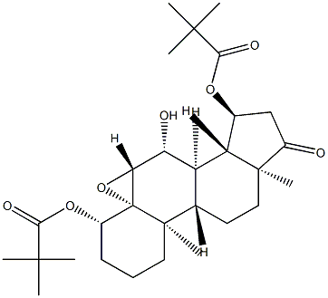 (4S,4aR,5aR,6R,6aR,6bS,7S,9aS,11aS,11bR)-6-hydroxy-9a,11b-dimethyl-9-oxohexadeca hydrocyclopenta[1,2]phenanthro[8a,9-b]oxirene-4,7-diyl bis(2,2-dimethylpropanoate) Structure