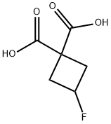 3-fluorocyclobutane-1,1-dicarboxylic acid 구조식 이미지