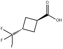trans-3-(trifluoromethyl)cyclobutane-1-carboxylic acid 구조식 이미지
