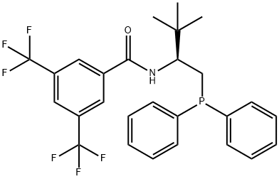 (S)-N-(1-(diphenylphosphino)-3,3-dimethylbutan-2-yl)-3,5-bis(trifluoromethyl)benzamide 구조식 이미지