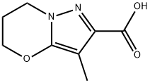 3-methyl-5H,6H,7H-pyrazolo[3,2-b][1,3]oxazine-2-carboxylic acid Structure