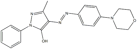 3-methyl-4-{[4-(4-morpholinyl)phenyl]diazenyl}-1-phenyl-1H-pyrazol-5-ol Structure