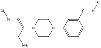 2-amino-1-[4-(3-chlorophenyl)piperazin-1-yl]ethan-1-one dihydrochloride Structure