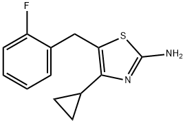 4-cyclopropyl-5-[(2-fluorophenyl)methyl]-1,3-thiazol-2-amine Structure