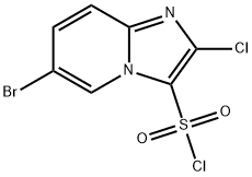 6-bromo-2-chloroimidazo[1,2-a]pyridine-3-sulfonyl chloride Structure