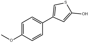 2-Hydroxy-4-(4-methoxyphenyl)thiophene 구조식 이미지