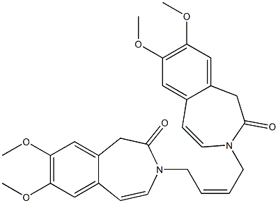 3,3'-((Z)-but-2-ene-1,4-diyl)bis(7,8-dimethoxy-1H-benzo[d]azepin-2(3H)-one) Structure