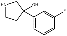 3-Pyrrolidinol, 3-(3-fluorophenyl)- Structure