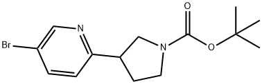 tert-butyl 3-(5-bromopyridin-2-yl)pyrrolidine-1-carboxylate Structure