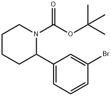tert-butyl 2-(3-bromophenyl)piperidine-1-carboxylate 구조식 이미지