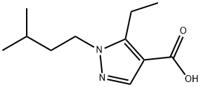 5-ethyl-1-(3-methylbutyl)-1H-pyrazole-4-carboxylic acid 구조식 이미지