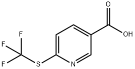 6-[(trifluoromethyl)sulfanyl]pyridine-3-carboxylic acid 구조식 이미지