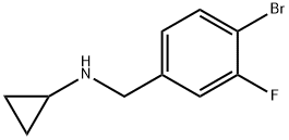 N-[(4-Bromo-3-fluorophenyl)methyl]cyclopropanamine Structure