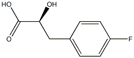 (S)-3-(4-Fluorophenyl)-2-hydroxypropionic Acid Structure