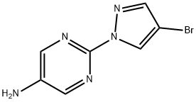 4-Bromo-1-(5-amino-2-pyrimidyl)pyrazole 구조식 이미지