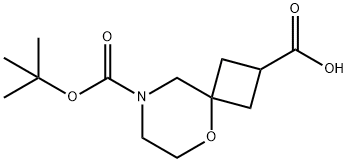 8-(tert-butoxycarbonyl)-5-oxa-8-azaspiro[3.5]nonane-2-carboxylic acid 구조식 이미지