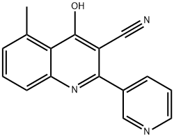 5-methyl-4-oxo-2-pyridin-3-yl-1H-quinoline-3-carbonitrile Structure