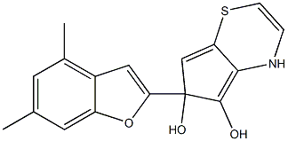 2-(4,6-dimethyl-1-benzofuran-2-yl)-1,3-benzothiazole-4,7-diol Structure