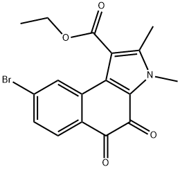 ethyl 8-bromo-2,3-dimethyl-4,5-dioxo-4,5-dihydro-3H-benzo[e]indole-1-carboxylate 구조식 이미지