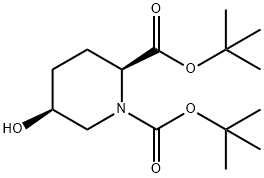 di-tert-butyl (2S,5S)-5-hydroxypiperidine-1,2-dicarboxylate 구조식 이미지