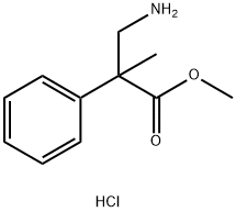 methyl 3-amino-2-methyl-2-phenylpropanoate hydrochloride 구조식 이미지