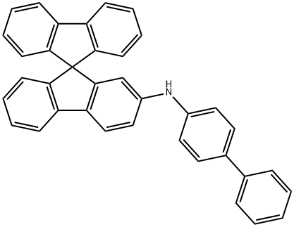 N-[1,1`-biphenyl]-4-yl-9,9`-spiro bi[9H-fluoren]-2-amine Structure