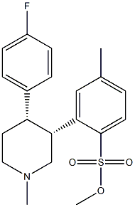 ((3R,4S)-4-(4-fluorophenyl)-1-methylpiperidin-3-yl)methyl 4-methylbenzenesulfonate Structure