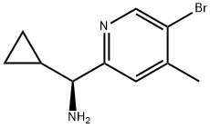 (S)-(5-BROMO-4-METHYLPYRIDIN-2-YL)(CYCLOPROPYL)METHANAMINE Structure