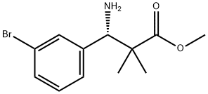 METHYL (3S)-3-AMINO-3-(3-BROMOPHENYL)-2,2-DIMETHYLPROPANOATE Structure