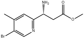 METHYL (3R)-3-AMINO-3-(5-BROMO-4-METHYLPYRIDIN-2-YL)PROPANOATE Structure