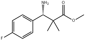 METHYL (3S)-3-AMINO-3-(4-FLUOROPHENYL)-2,2-DIMETHYLPROPANOATE Structure