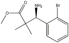 METHYL (3R)-3-AMINO-3-(2-BROMOPHENYL)-2,2-DIMETHYLPROPANOATE Structure