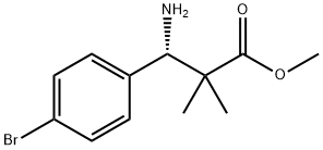 METHYL (3S)-3-AMINO-3-(4-BROMOPHENYL)-2,2-DIMETHYLPROPANOATE Structure
