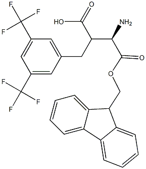 Fmoc-(R)-3-amino-2-(3,5-bis(trifluoromethyl)benzyl)propanoicacid Structure