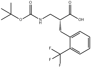 Boc-(R)-3-amino-2-(2-(trifluoromethyl)benzyl)propanoicacid Structure