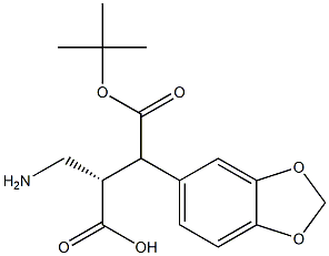 Boc-(S)-3-(benzo[d][1,3]dioxol-5-yl)-2-(aminomethyl)propanoicacid Structure