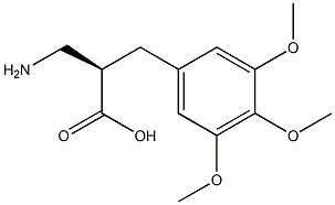 (R)-3-amino-2-(3,4,5-trimethoxybenzyl)propanoicacid Structure