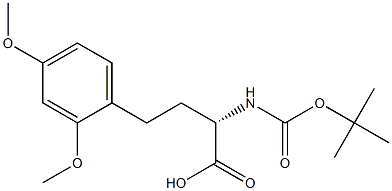 (2S)-4-(2,4-dimethoxyphenyl)-2-[(2-methylpropan-2-yl)oxycarbonylamino]butanoic acid 구조식 이미지